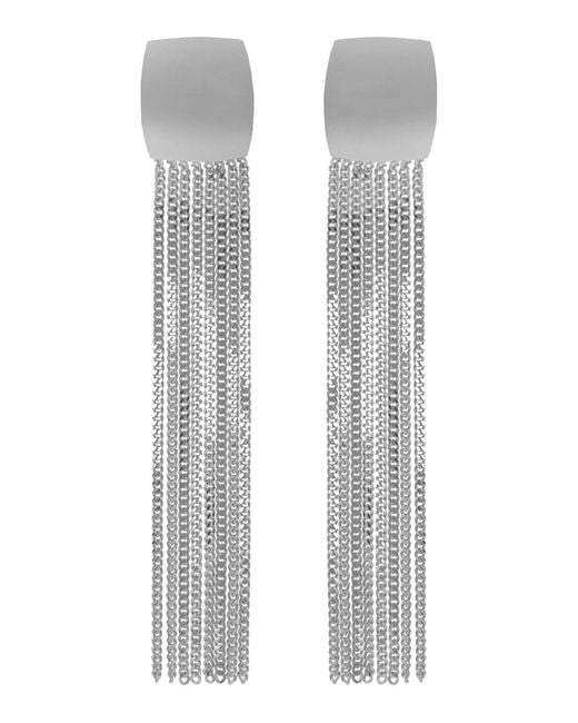 FEDERICA TOSI White Earring Julie Long Earrings With And Det