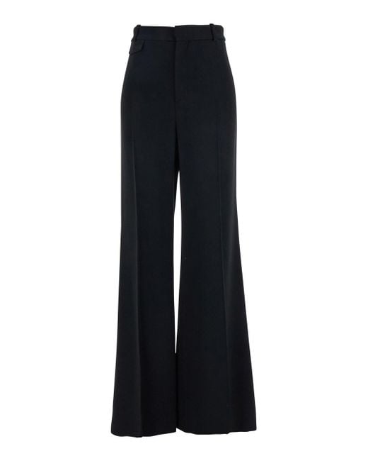 Pantalone A Vita Alta Con Gamba Ampia di Chloé in Black