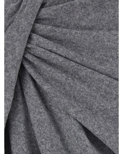 Isabel Marant Gray Skirt Jeldia-Gc With Elegant Details And Tech Fabri