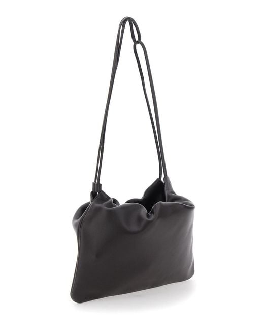 NOTHING WRITTEN Black Shoulder Bag Nrlla Strap Bag With Leather Detail