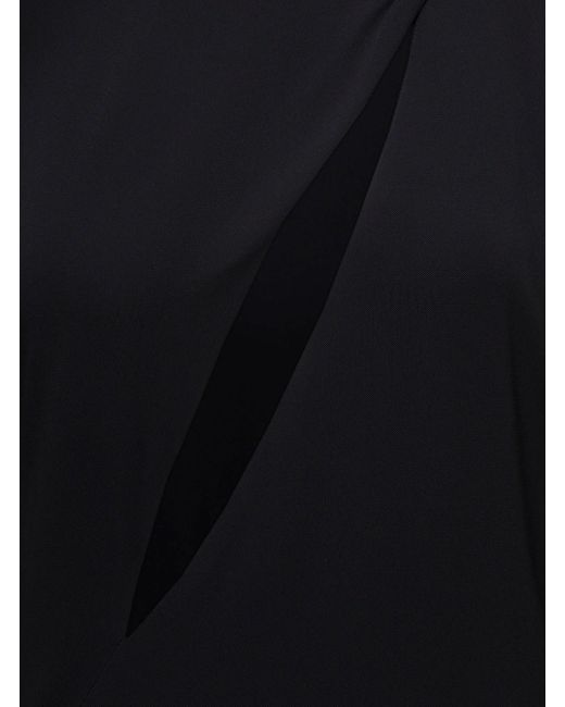 Mini Abito Con Cut-Out Maniche Lunghe di Versace in Black