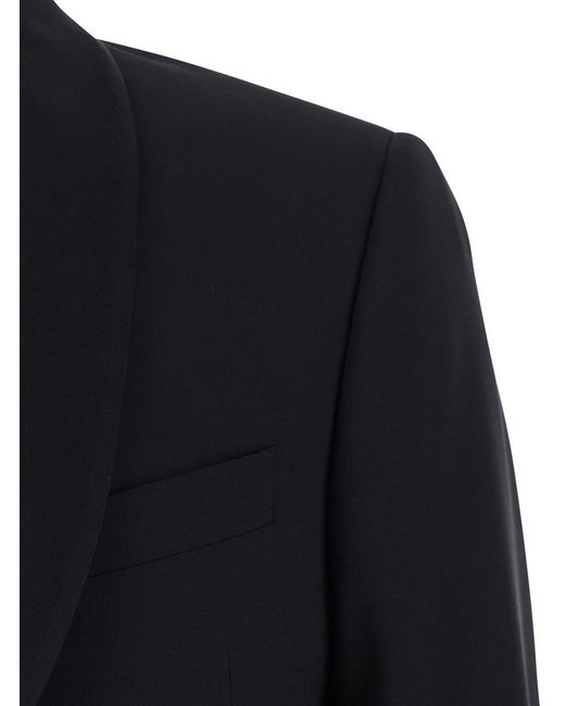 Emporio Armani Black Single-Breasted Suit With Shawl Lapel for men