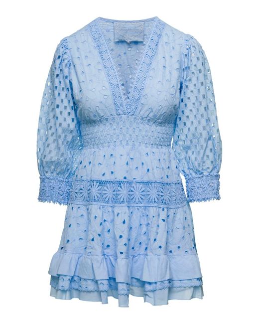 Embroidered Dress di Temptation Positano in Blue