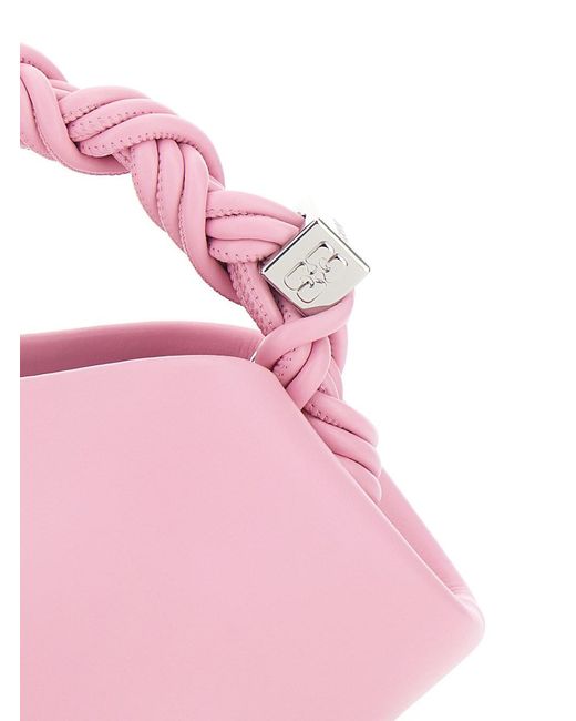 Ganni Pink Tote Bag Bou Mini Butter