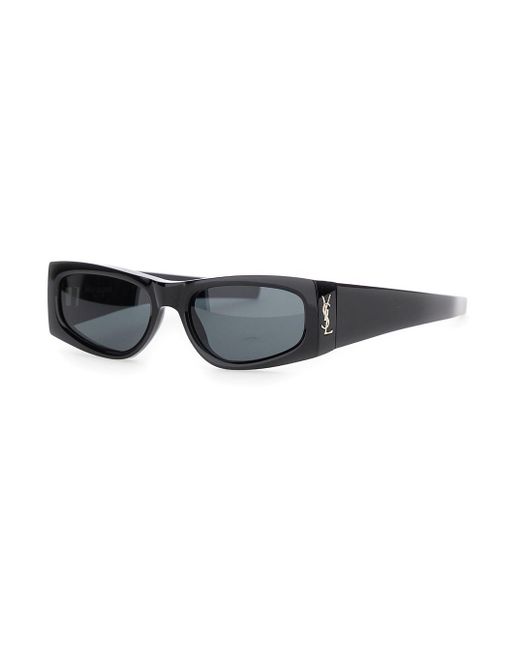 Saint Laurent Black 'Ysl Sl M140' Sunglasses With Cassandre