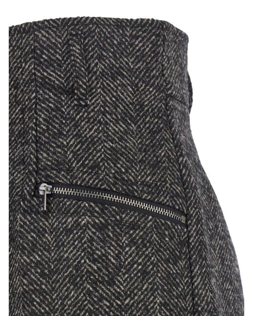 Max Mara Gray Textured Shorts