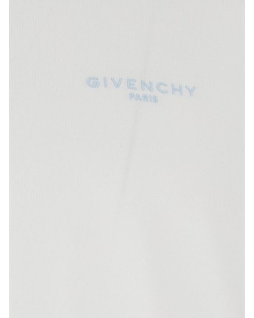 Givenchy White T-Shirt With Logo On Front for men