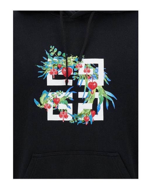 Givenchy Blue Slim Fit Hoodie Dragon for men