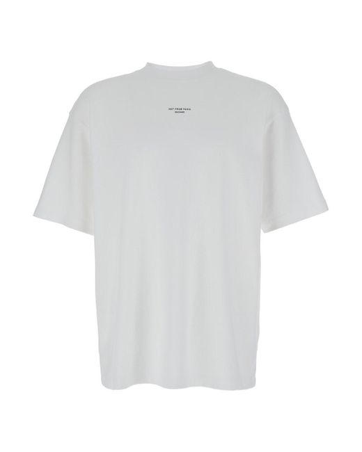 Drole de Monsieur White 'Slogan Classique' Classic T-Shirt With Logo P for men
