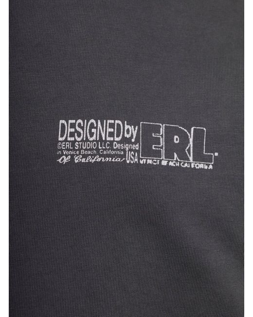 ERL Gray Pullover With Printed Logo for men