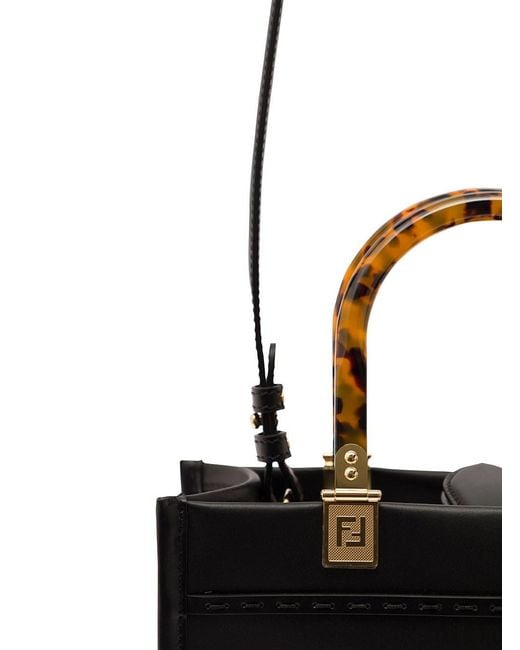 Fendi Black Stunning Sunshine Small Tote Handbag For