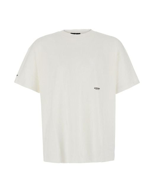 Represent White T-Shirt Micro Owners Club With Logo And Short Sleeves for men