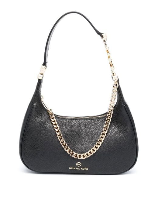 Piper Small Metallic Snake Embossed Leather Shoulder Bag