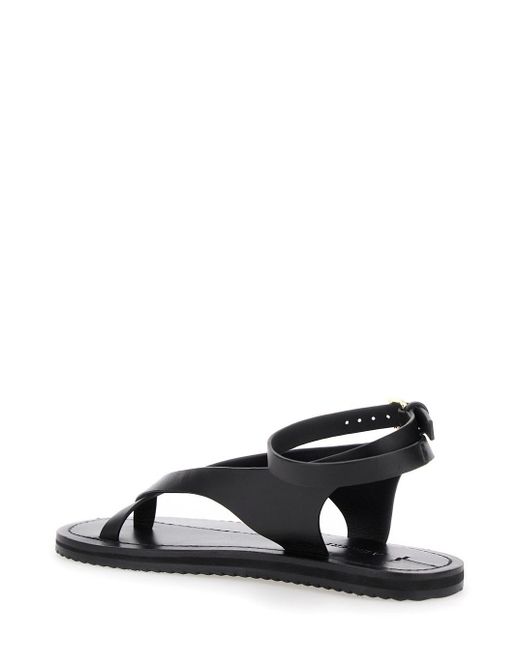A.Emery Black 'Millar' Sandals With Criss-Crossed Straps And Buckle Cl
