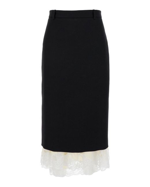 Balenciaga Black Look 27Wool Skirt
