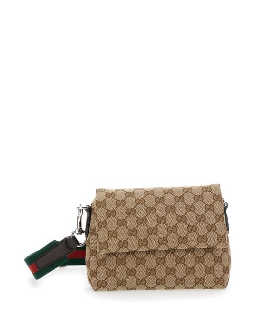 Gucci Multicolor Shoulder Bag With All-Over Gg Motif And Web Detail for men