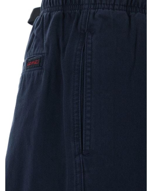 Gramicci Blue Trousers Cotton for men