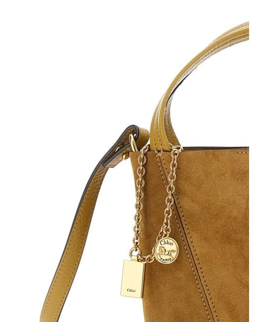 Borsa A Spalla 'Spin' Con Tracolla Regolabile E Removibile E Cha di Chloé in Brown