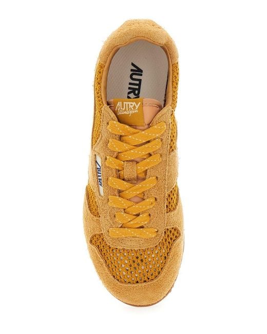 Autry Brown 'Windspin Low' Sneaker With Logo On The Side And On The Pu