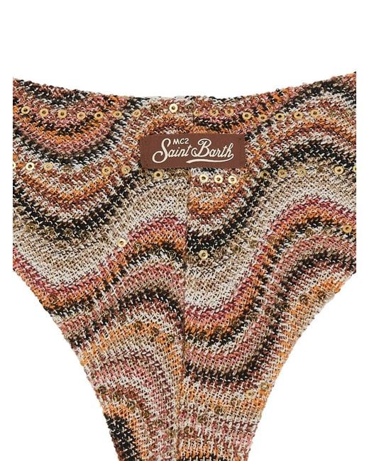 Mc2 Saint Barth Natural 'Virgo' Bikini With All-Over Patterned Desi