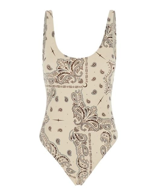 VENUJA White One-Piece Swimsuit With Round Neckline And Stretch Fabric