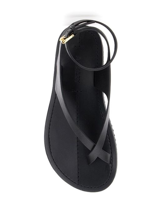 A.Emery Black 'Millar' Sandals With Criss-Crossed Straps And Buckle Cl