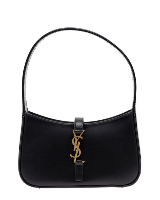 Mini Borsa A Spalla 'Hobo Monogramme' di Saint Laurent in Black