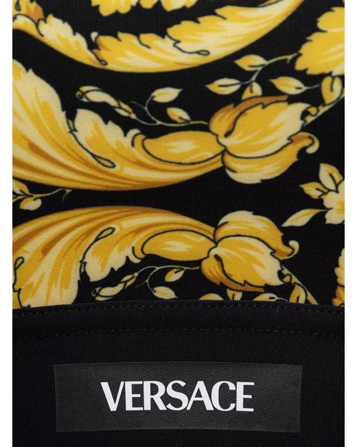 Top in tessuto tecnico stampa barocco donna di Versace in Black