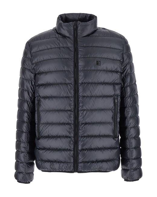 Piumino A Collo Alto Con Dettaglio Logo di Givenchy in Gray da Uomo