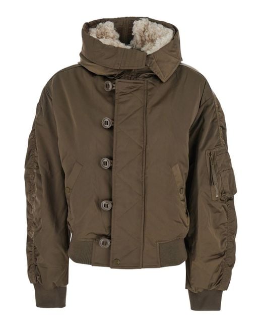 Giubbotto 'Elisa' Con Cappuccio Con Zip E Tasca Con Zip di Isabel Marant in Green