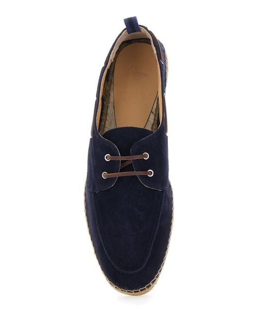 Castaner Blue Espadrilles 'Nemo T/186 Serraje' With Rounded Leather To for men