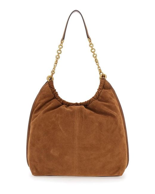 MICHAEL Michael Kors Brown Shoulder Bag Lg Cinch Conv Shldr Leather