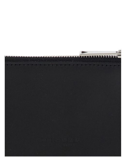 Bottega Veneta Black Card-Holder With Intreccio Motif for men
