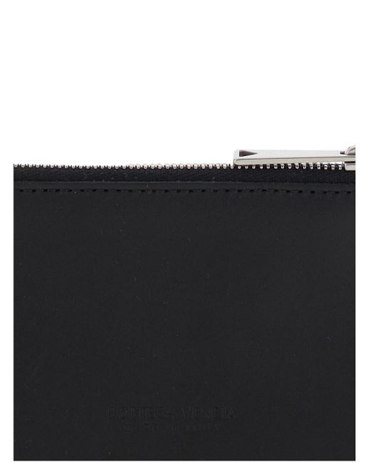 Bottega Veneta Black Card-Holder With Intreccio Motif for men