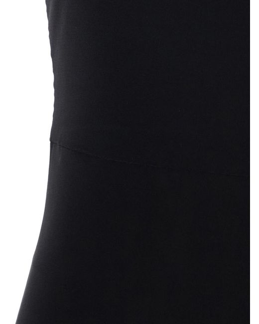 Norma Kamali Black Long Dress With Square Neckline And Sleeveless Desi