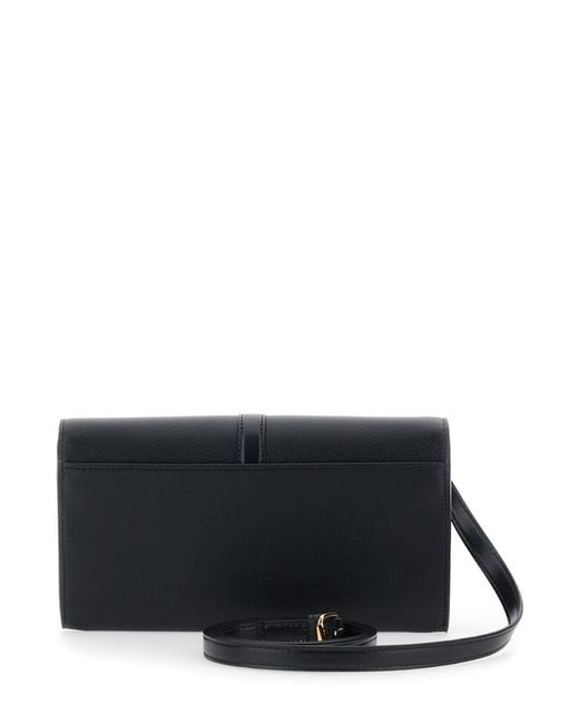 Stella McCartney Black 'Stella Ryder' Crossbody Bag With Logoed Padlock Detail On The Front