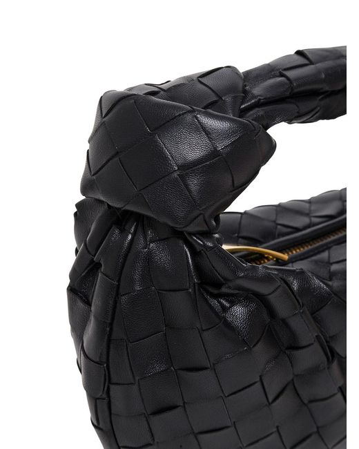 Bottega Veneta Black Intreccio Nappa Mini Jodie Handbag