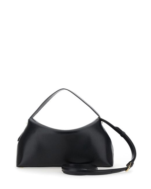 Totême Black 'T-Lock' Handbag With Shoulder Strap And T-Closure