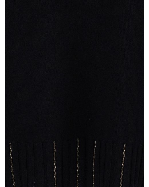 Fabiana Filippi Blue Sweater With Round Neck And Long Sleeves