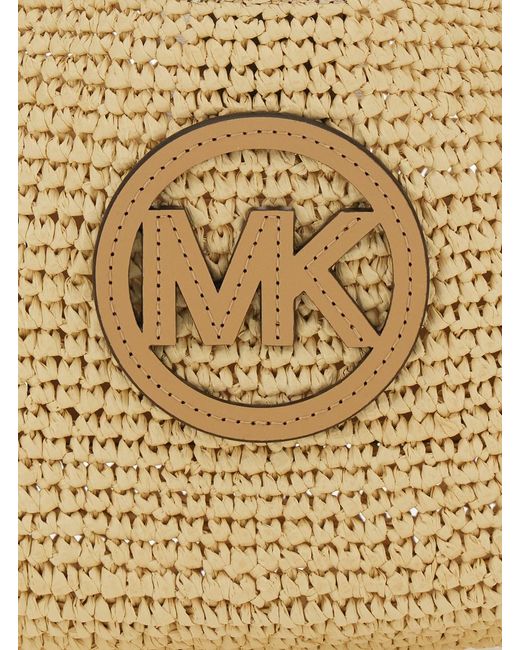 MICHAEL Michael Kors Natural 'Nolita Small' Shoulder Bag With Leather Lo