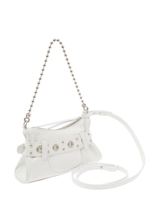 DSquared² White 'Gothic' Shoulder Bag With Belt Detail