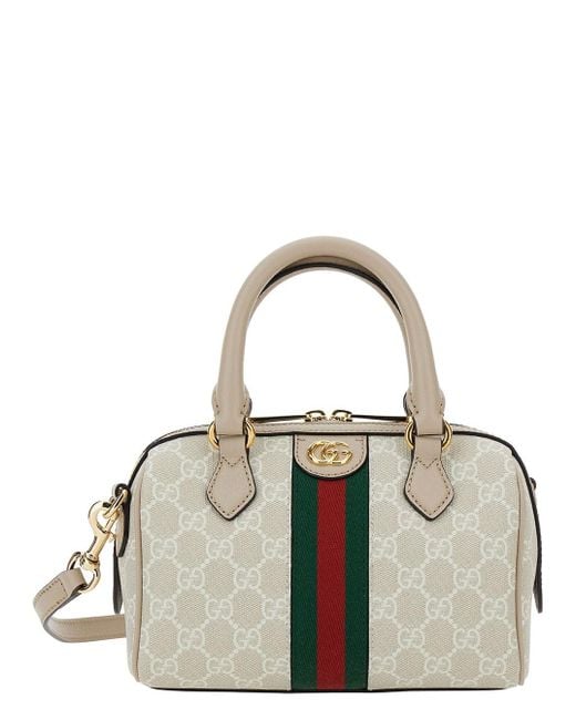Gucci Metallic 'Ophidia' Mini Handbag With Web Detail
