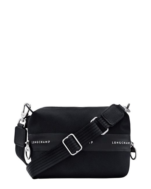 Longchamp Black Crossbody Bag Le Pliage Energy Leather Flap