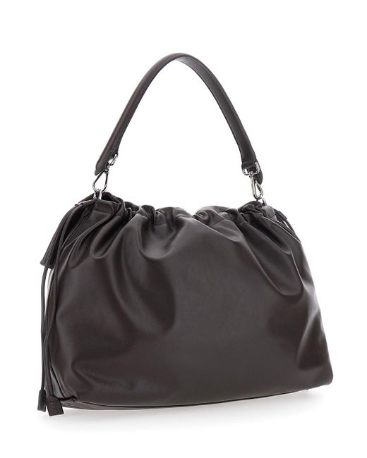 Fendi Black 'Mama Baguette Large' Shoulder Bag With Ff Closure On The Front for men