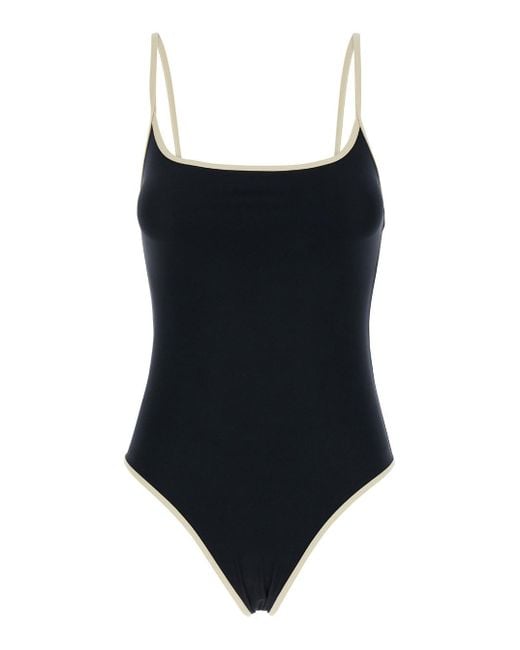 Totême  Black Swimsuit With Shoulder Straps