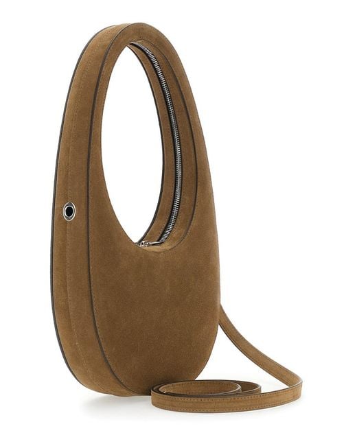 Coperni Brown 'Swipe' Crossbody Bag With Logo Detail And Shoulder Strap