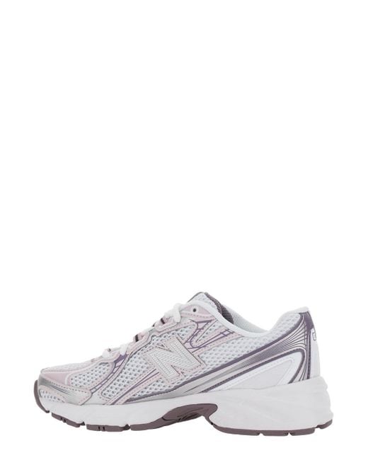 New Balance White Low Top Sneakers With Logo Patch On Side And Tongue And Perforated Panels