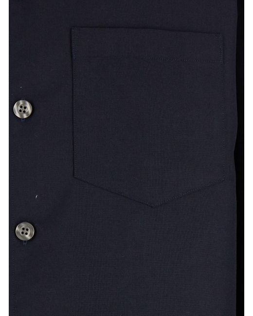 Le Plain Blue Shirt With Classic Collar for men