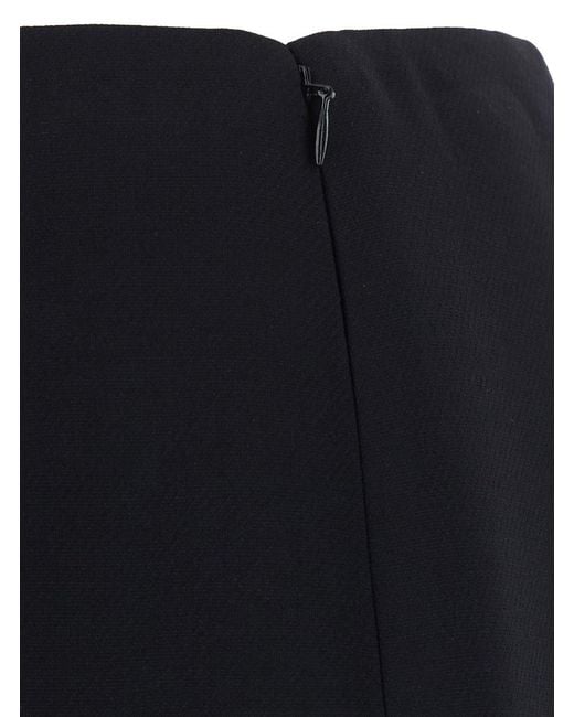 Fendi Blue Skirt Silk Wool