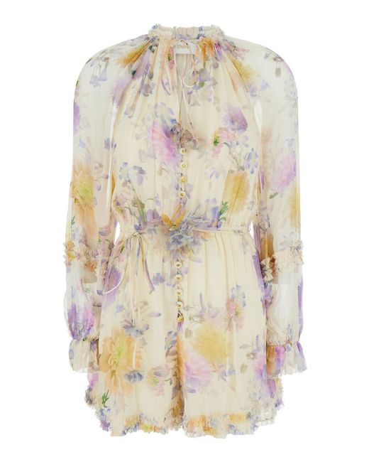 Zimmermann White Playsuit Luna